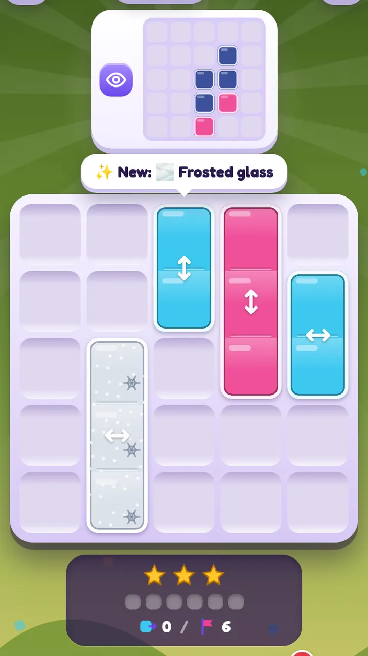 PaneSlide level 78 with a pale frosted pane whose colour is hidden